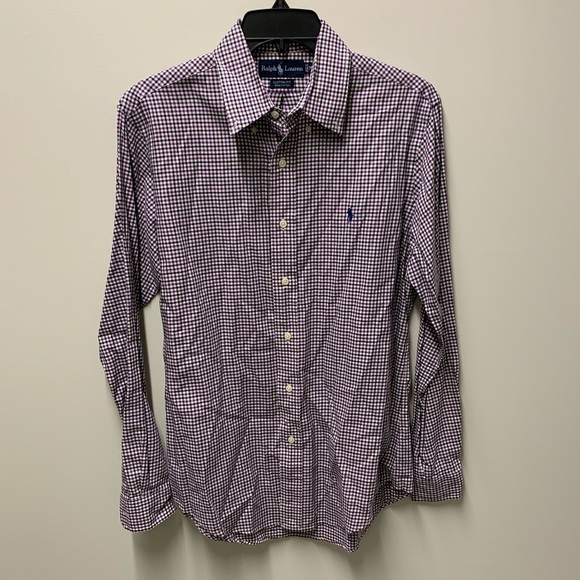 ralph lauren mens black button down shirt